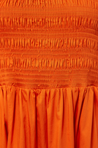 Lattice Embroidered Cotton Midi Dress